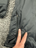 Nike Mens Team Sideline Rain Jacket Black Hooded Windbreaker Full Zip Sz XL