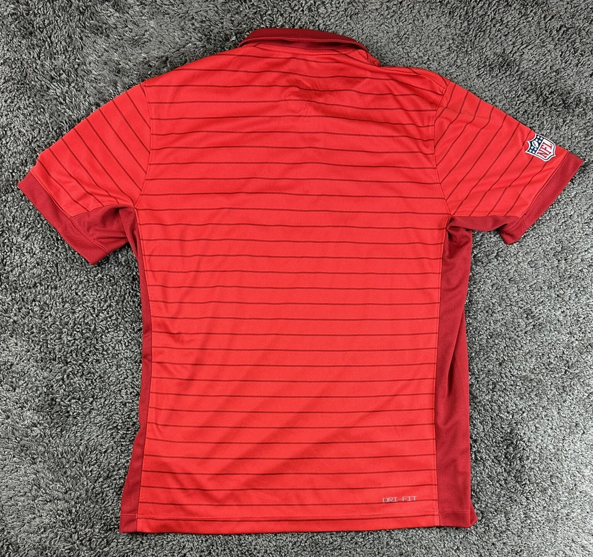 Nike NFL Houston Texans Polo Shirt Mens Medium Red Dri-FIT Team Issued Staff M