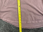 G-Star RAW Lash Men's Extra Large XL Long Sleeve T-Shirt Mauve Curved Hem