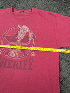 Pixar Toy Story Sheriff Woody Graphic T-Shirt Red Heather XL