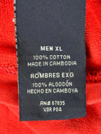 Nautica Mens XL Quarter Zip Sweatshirt Pullover Red Cotton Pocket J Class Logo