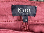 NYDJ Marilyn Straight Pants Womens 10 Dusty Rose Mauve Husk Stretch Jeans