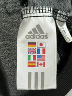 Vintage 2004 Adidas Track Jacket Mens Black White 3 Stripes Y2K Full Zip Sz 2XL