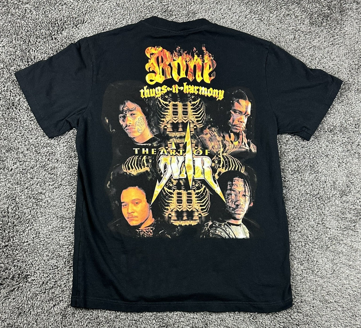 Bone Thugs-N-Harmony The Art of War Embroidered T-Shirt Black Large L