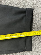 Pronto Uomo Mens Dress Pants Black 100% Wool Pleated Cuffed Trousers Size 38x29