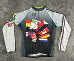 JL Velo Rowing In Any Country Mens Large Full Zip Cycling Jacket Athletic Top