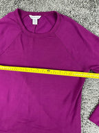 Athleta Womens XS Magenta Purple Coaster Luxe Recover Sweatshirt Thumbholes