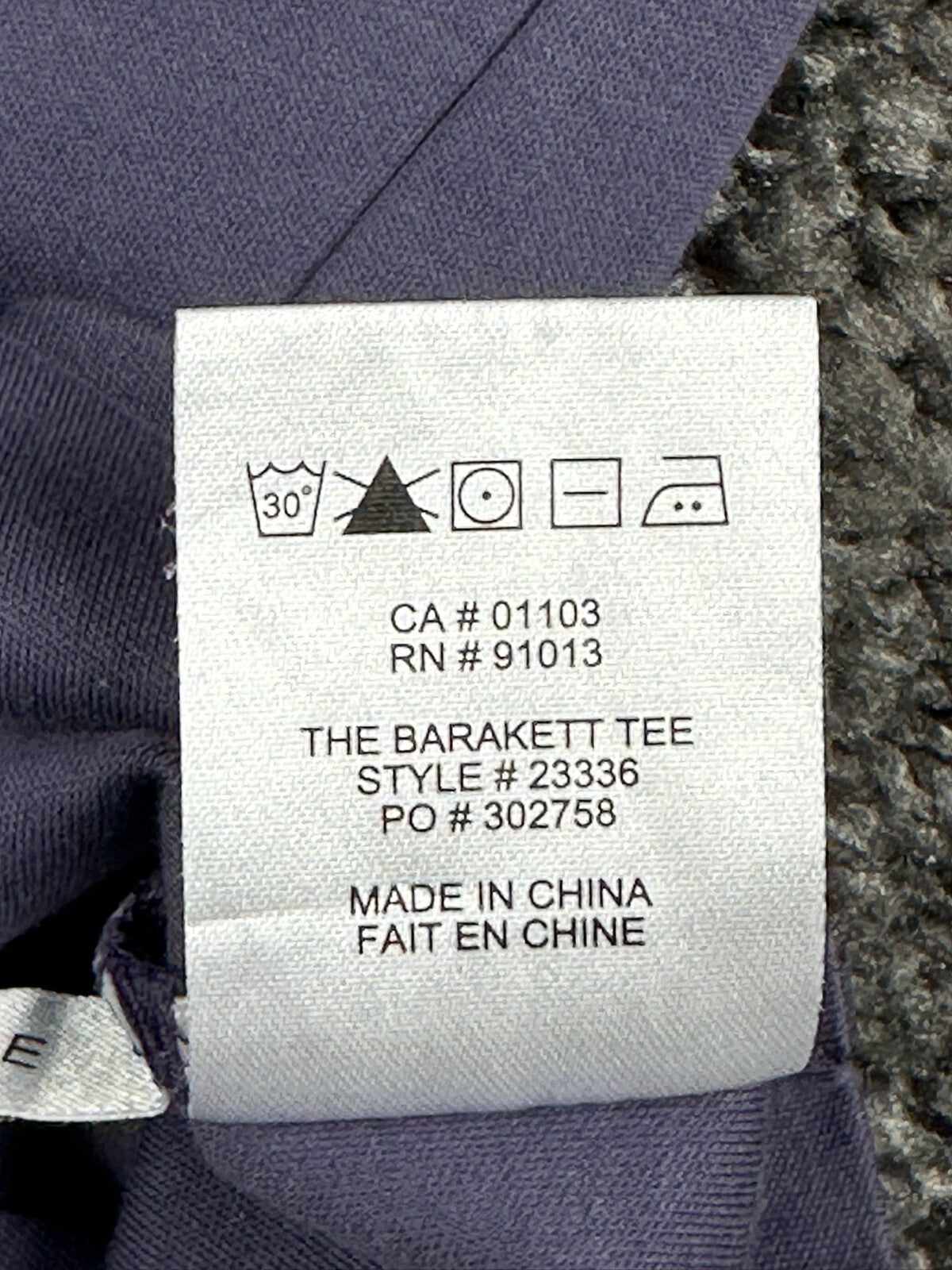 Robert Barakett Mens M Majestic Purple The Barakett Tee Pima Cotton T-Shirt