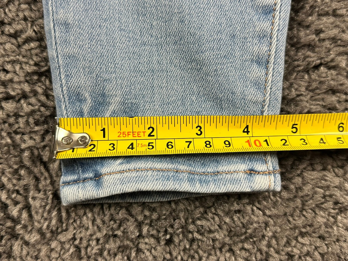 Good American Womens 0/25 Light Wash Good Legs Low Crop Skinny Jeans