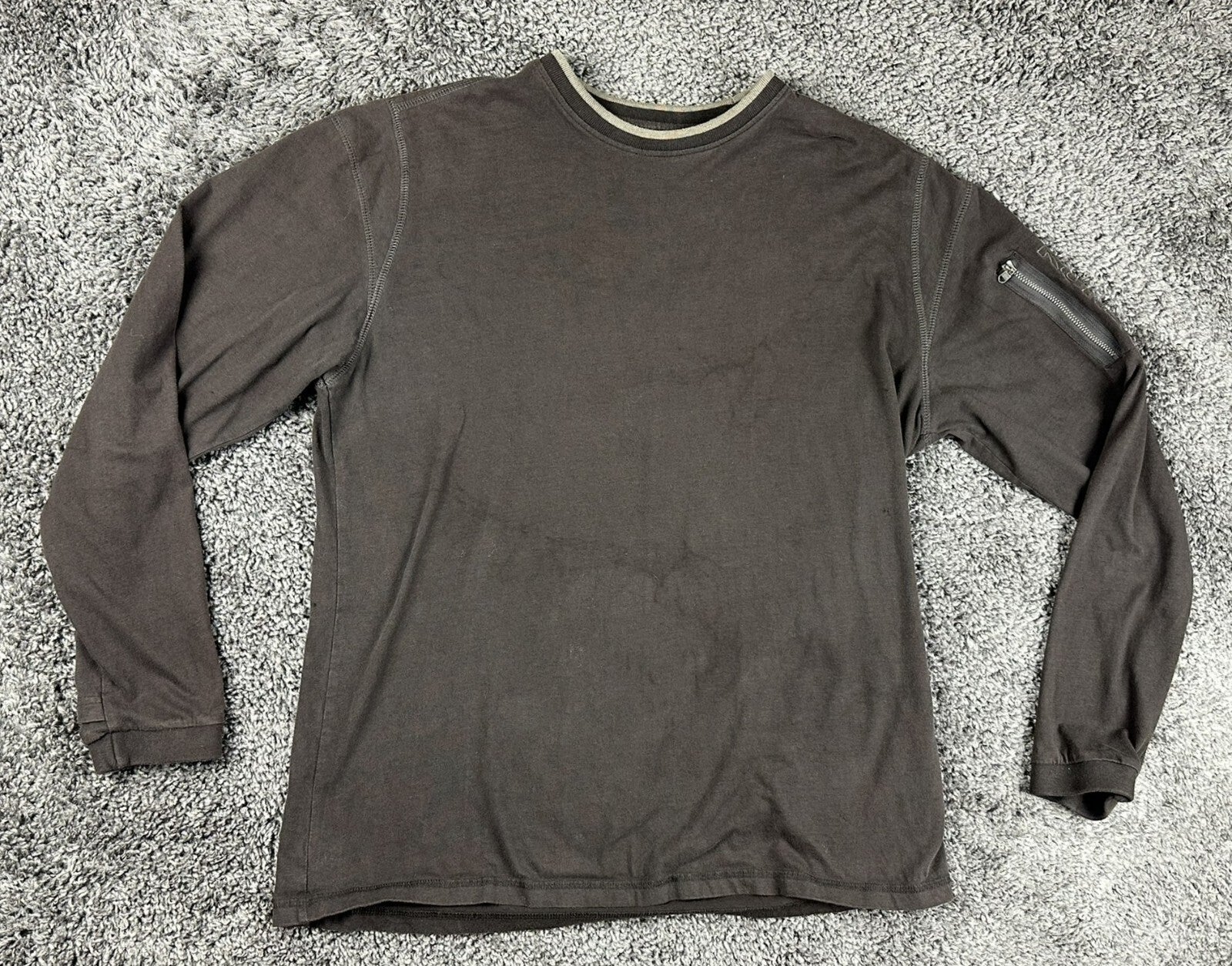Kuhl Kommando Wildfibre Long Sleeve Shirt Brown L Organic Cotton Sleeve Pocket