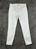 Madewell Womens 31P White 10" High-Rise Skinny Jeans Stretch