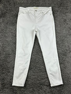 Madewell Womens 31P White 10" High-Rise Skinny Jeans Stretch