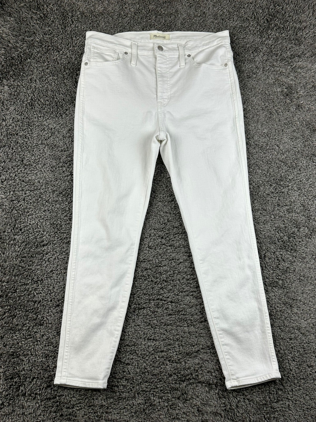 Madewell Womens 31P White 10" High-Rise Skinny Jeans Stretch