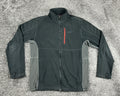 The North Face Polartec Fleece Jacket Mens Medium Full Zip Black Grey