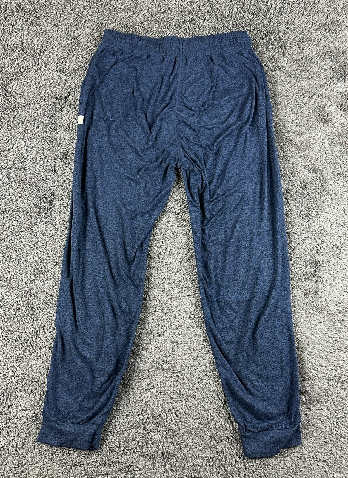 Vuori Womens S Performance Joggers DreamKnit Navy Blue Heather Crop Sweatpants