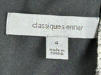 Classiques Entier Dress Women Black White Abstract Sleeveless Lined Zip Sz 4