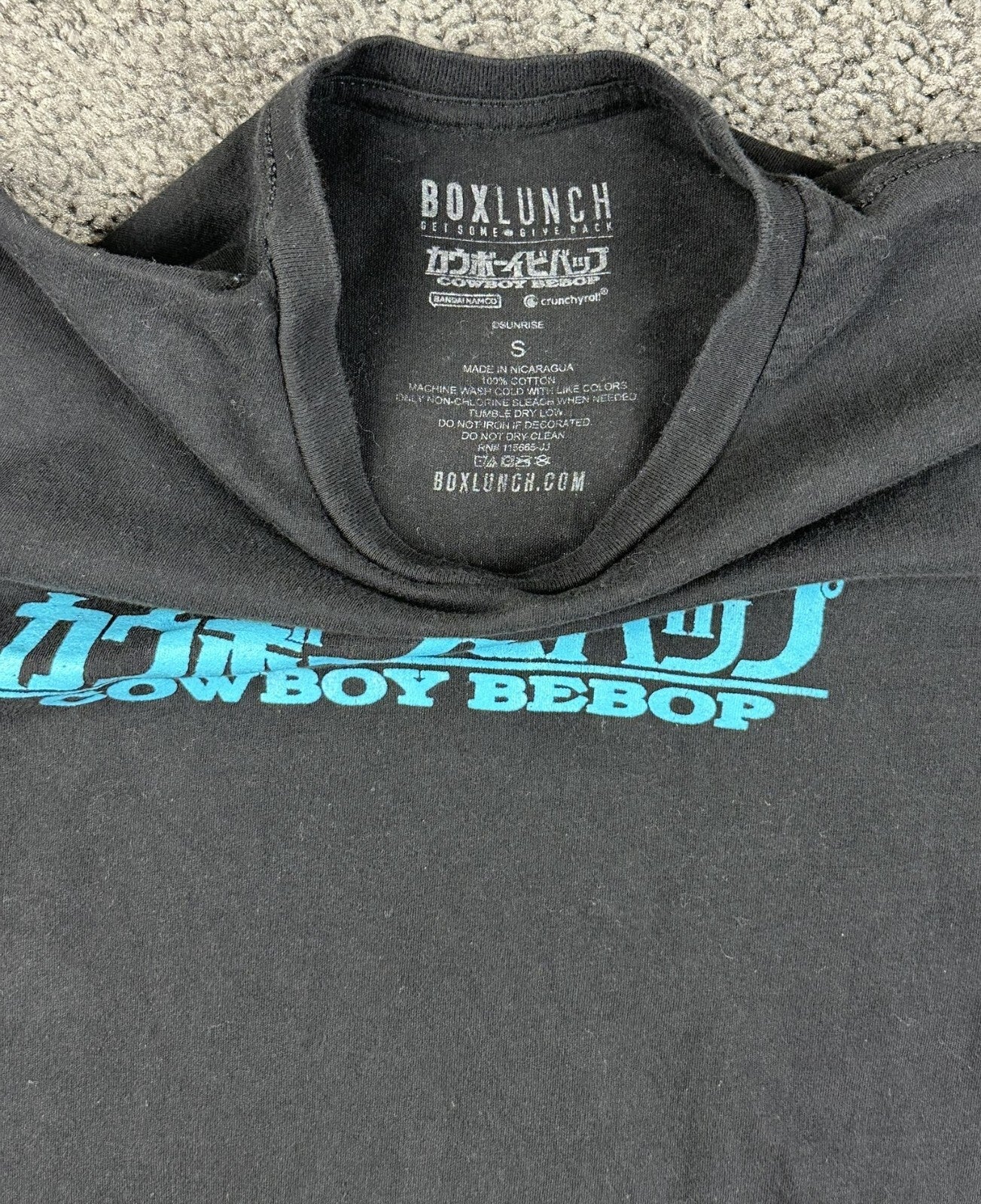 Cowboy Bebop Shirt Black BoxLunch Anime Graphic Crew Tee Spike Faye Sz Small