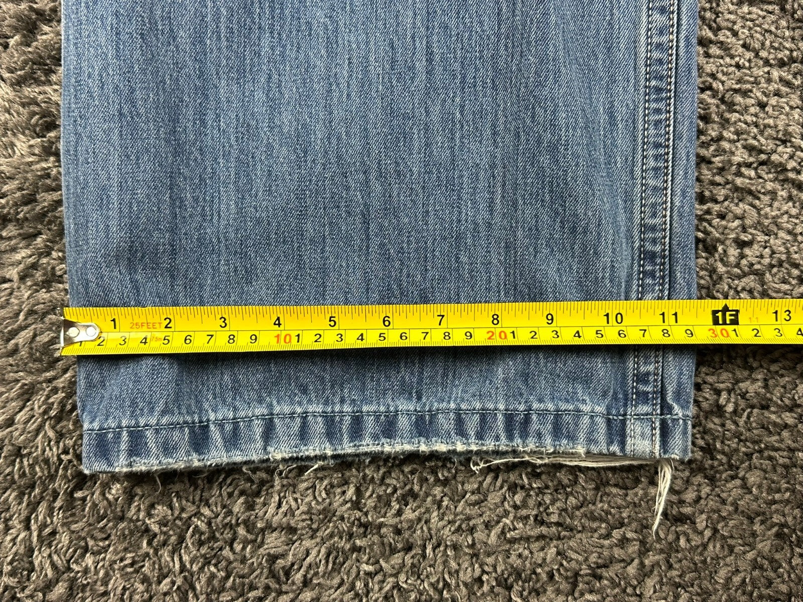 Hollister Low-Rise Super Baggy Jeans Womens Distressed Wide Leg Blue Y2K 10R W30