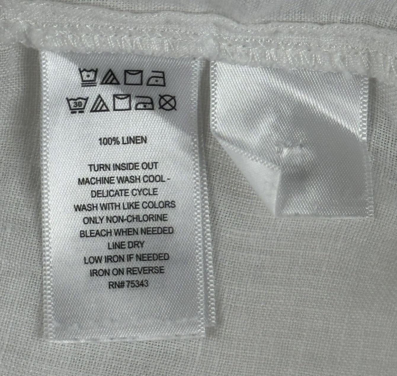 Sigrid Olsen 100% Linen Long Sleeve Shirt Womens White Button Down Roll Tab XS