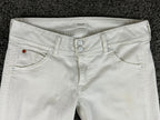 Hudson Womens Size 30 White Stretch Denim Bootcut Jeans Double Button