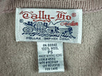 Vintage Tally Ho Womens PS Light Pink 100% Wool Knit Cardigan Sweater