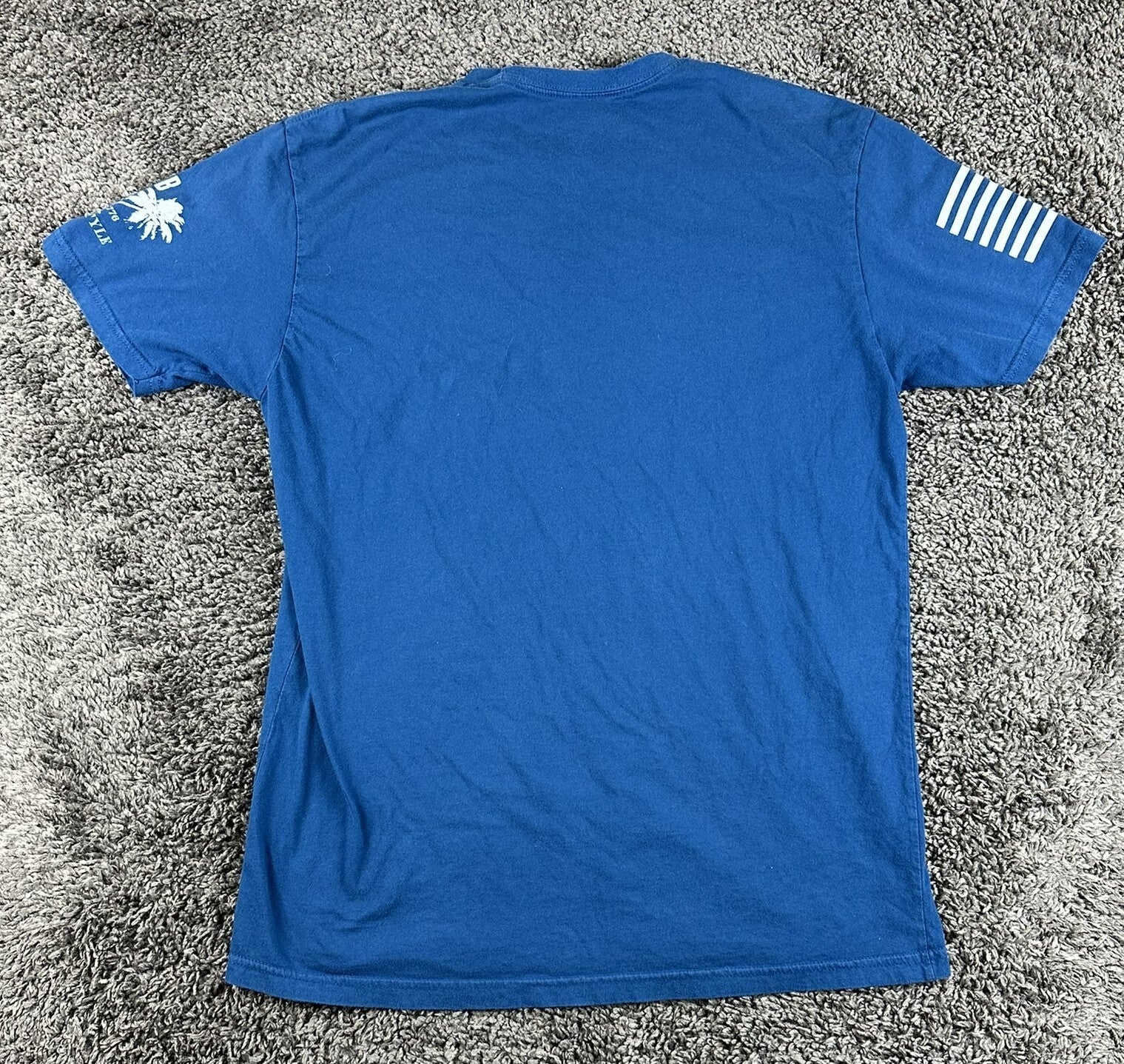 Grunt Style Uncle Sam's Beach Resorts T-Shirt Men Blue Patriotic Flag Tee Sz XL