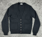 Wallace Madewell Womens Black Alpaca Wool Elbow Patch Cardigan Sweater Size M