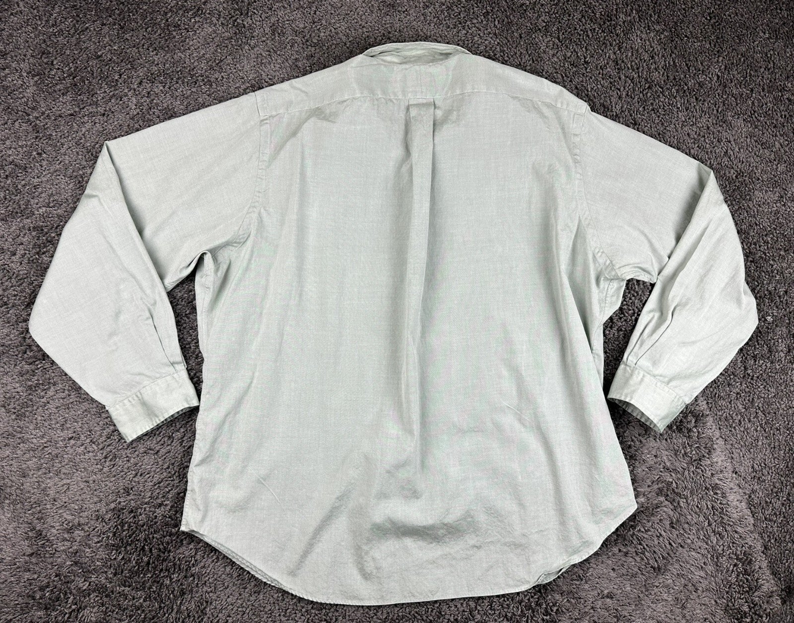 Vintage Polo Ralph Lauren Shirt Mens Classic Fit Sage Green LS Sz 18 36/37