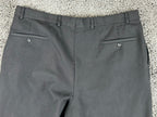 Pronto Uomo Mens Dress Pants Black 100% Wool Pleated Cuffed Trousers Size 38x29