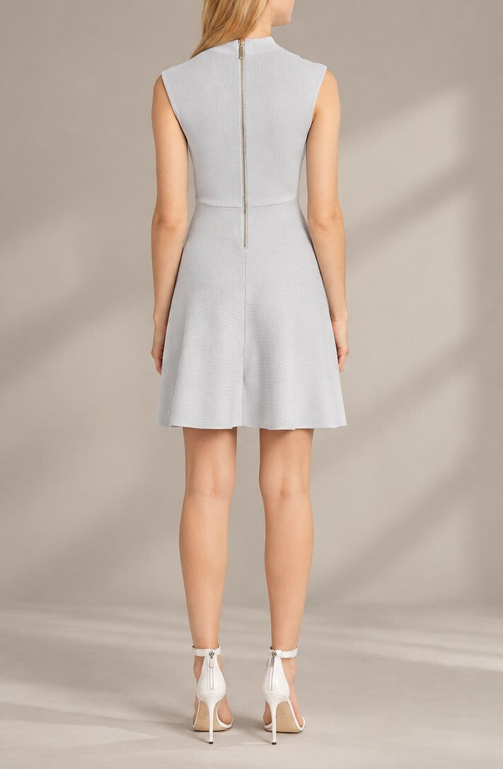 Ted Baker London Liliiee Light Purple Lilac Knit Front Zip Skater Dress Size 3