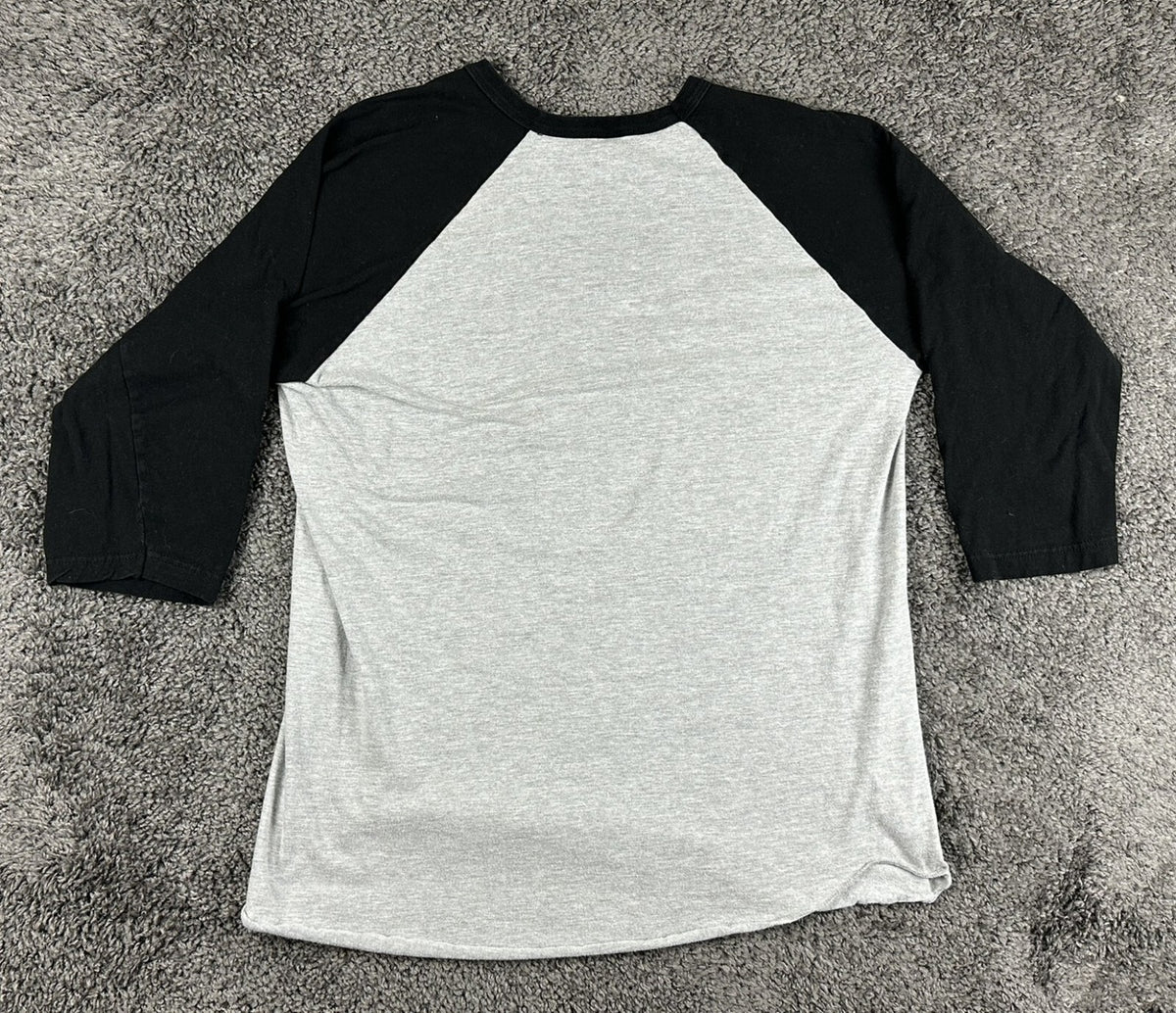 Journey Band Frontiers 1983 Tour Mens XL Gray Black Raglan 3/4 Sleeve T-Shirt