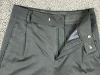 Contempo Wide Leg Trousers Womens Medium Black High Waisted Pleated Front