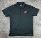 Itachi Uchiha Akatsuki Cloud Embroidered Polo Shirt Black Naruto Shippuden Med