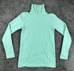 Athleta Flurry Blizzard Turtleneck Womens Mint Green Thumbhole Seamless Sz M