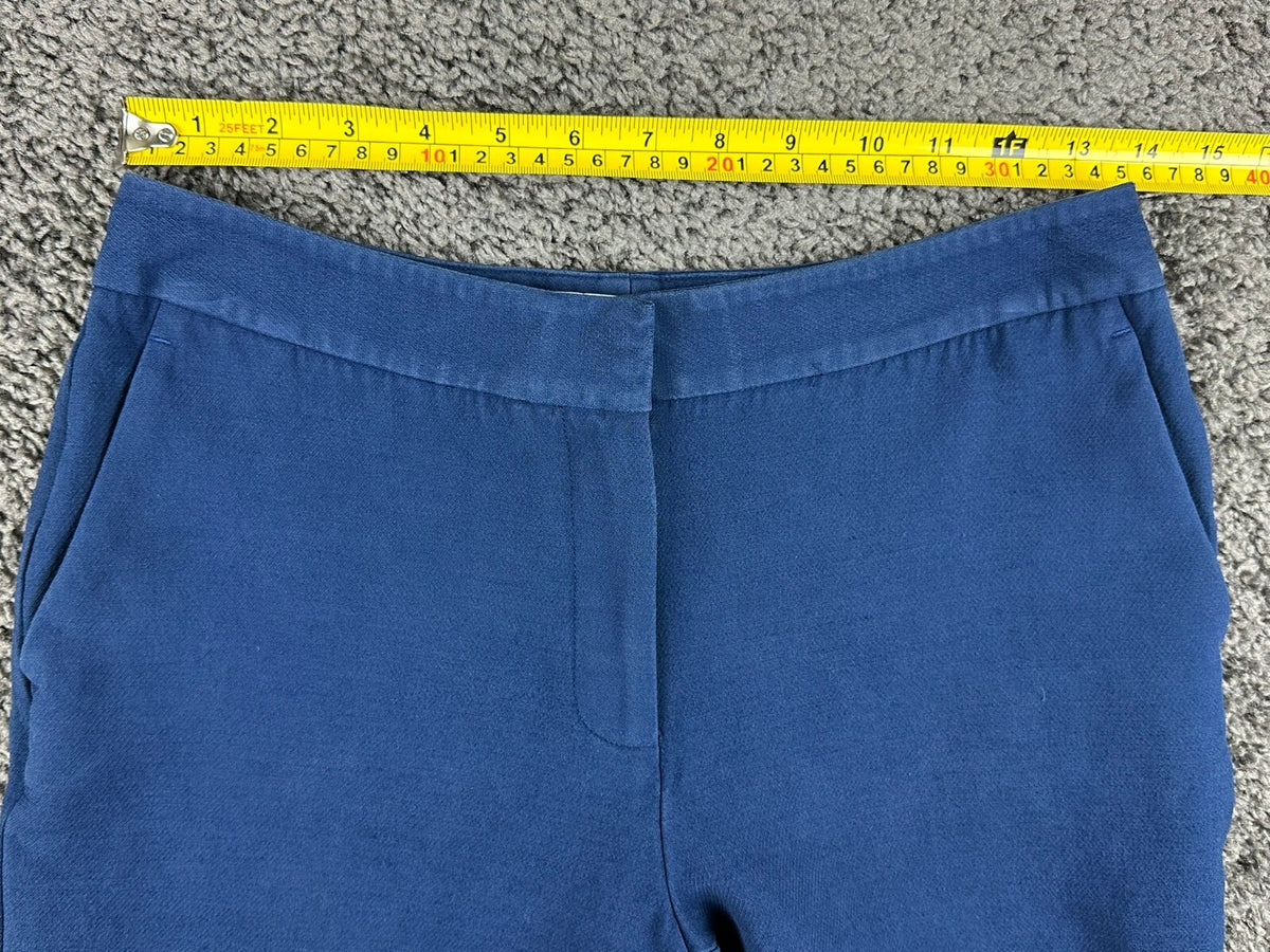 Lafayette 148 New York Womens 2M Night Out Blue Wool Silk Trousers Pants