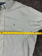 Vintage Polo Ralph Lauren Shirt Mens Classic Fit Sage Green LS Sz 18 36/37