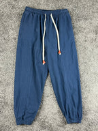 KIDORIMAN Mens Blue Jogger Pants XXL Casual Drawstring Cuffed Ankle Cotton