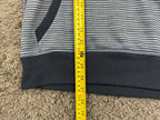 Prana Mens L Blue Striped Gatten Hoodie Waffle Thermal Long Sleeve Shirt
