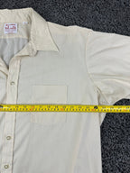 Vintage Manhattan The Natural Shirt Mens Beige Short Sleeve Button Down 18 Tall
