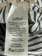 Aritzia Wilfred Faun Pants Womens Striped Wide Leg Cropped Tie Waist Sz XS