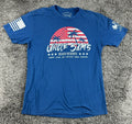 Grunt Style Uncle Sam's Beach Resorts T-Shirt Men Blue Patriotic Flag Tee Sz XL