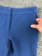 Lafayette 148 New York Womens 2M Night Out Blue Wool Silk Trousers Pants