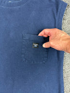 Walls Work Wear Men's Medium Blue Sleeveless Pocket T-Shirt