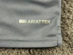 Ariat TEK Heat Series Polo Shirt Mens XL Gray Short Sleeve Equestrian Workwear