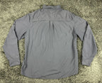 REI Sahara Womens Hiking Shirt Gray UPF 40+ Roll Tab Convertible Sleeve Sz XL