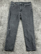 American Eagle AirFlex+ Jeans Mens Black Gray Distressed Stretch Denim Sz 34x32