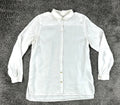 J. Jill Womens White 100% Linen Long Sleeve Button Up Shirt Size S Love Linen