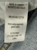 AGOLDE Womens 23 Riptide Lana Straight Leg Distressed Organic Cotton Jeans