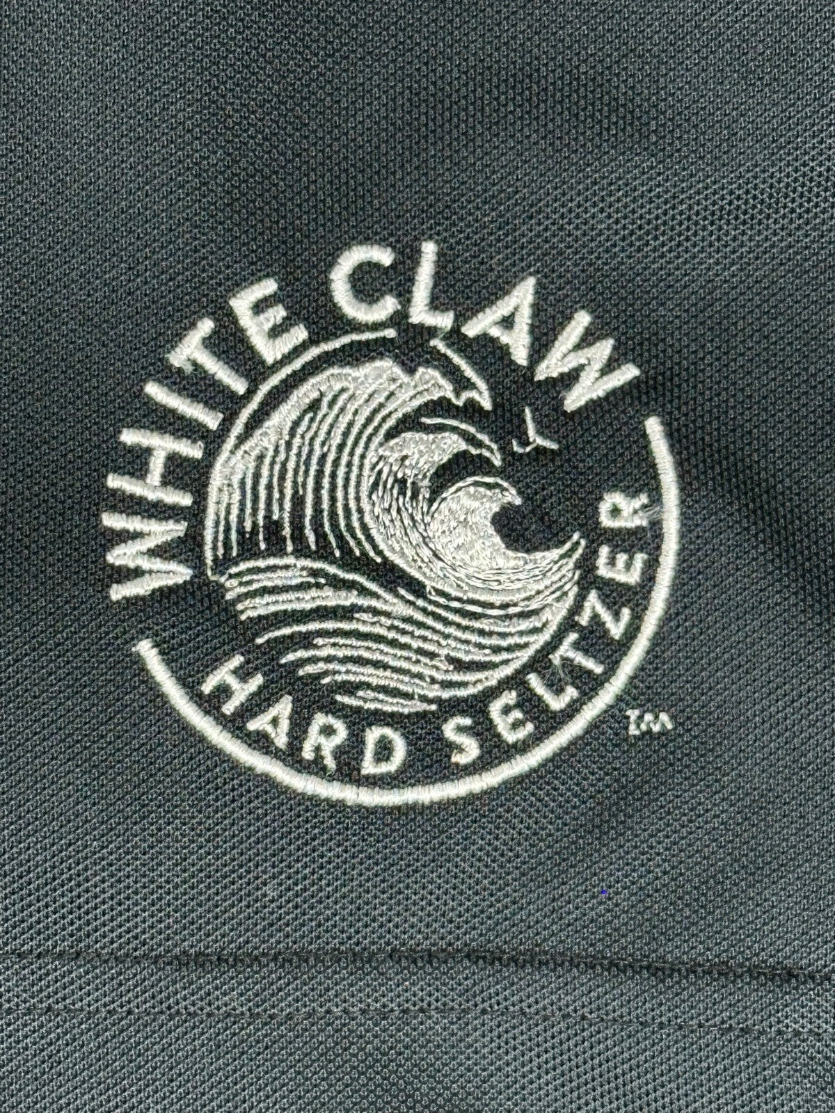 TravisMathew Mens L Black White Claw Hard Seltzer Golf Polo Shirt Short Sleeve