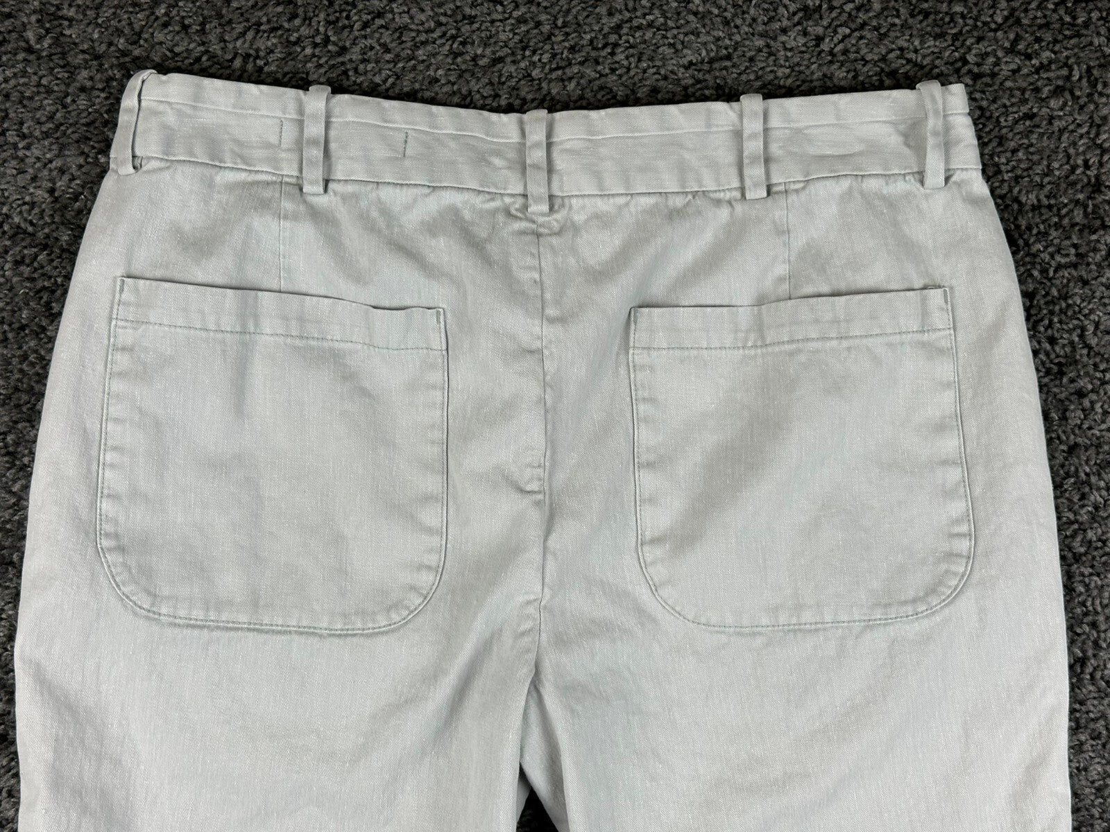 Outerknown Mens Beach Trouser Pants Gray Hemp Cotton Button Fly Sz 31